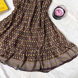 cottagecore brown dress