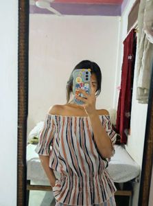 Striped Off-the-Shoulder Top