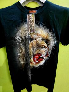 Lion Graphic Tee - Black