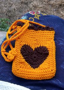 Crochet Heart Bag