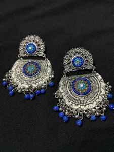 Boho Chic Silver Drop Earrings