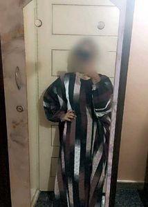 Striped kaftan abaya