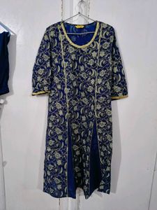 Aurelia Blue Printed Kurta Set
