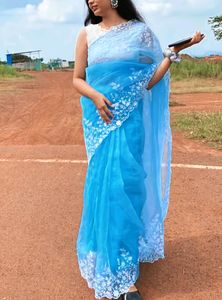 Beautiful Party Wear Organza Saree