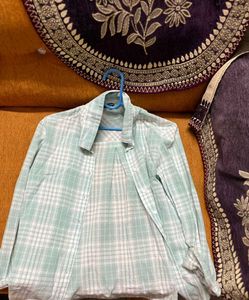 Mint Green Plaid Button Down