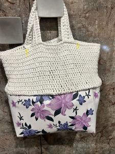 Brand new Crotchet Canvas bag