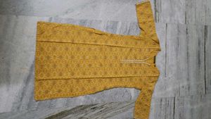 Avasaa Brand Yellow Printed Kurti
