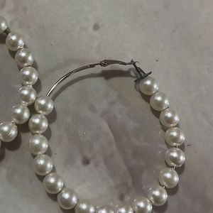 Pearl Hoop Earrings