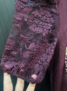 Dark Haze Clouding Lace Overlaid Bodycon dress