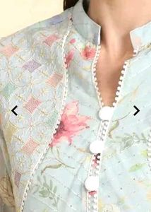 Floral Print Aqua Blue Tunic