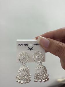Silver Jhumka Earrings