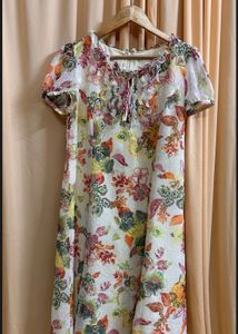 Floral Print Chiffon Mini Dress