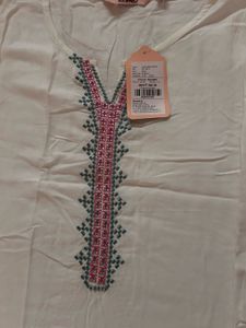 Elegant Red Embroidered Kurti