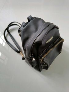 Solid Black Mini Backpack