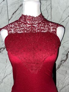 Burgundy Bodycon Dress