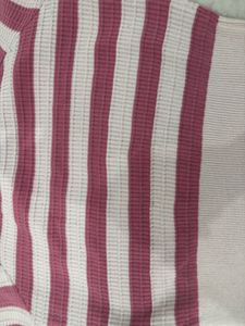 Striped Pink Knit Top