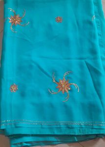 Blue Saree
