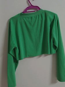 Crop Sweatshirt Green