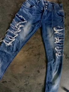 Distressed Denim Jeans