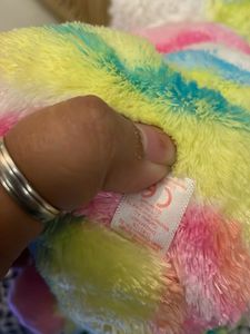 Rainbow Striped Bunny Plush
