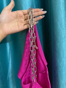 Pink Chain Detail Top