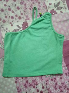 Green Sleeveless Tank Top