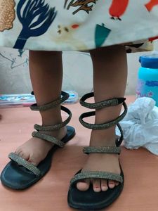 Trendy Rhinestone Wrap Sandals