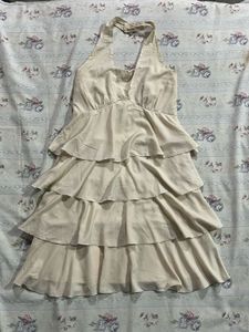 Halter Neck Ruffle Dress