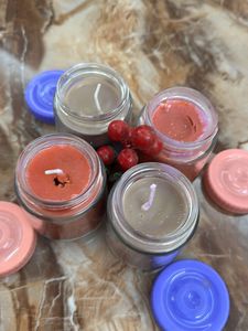 Glass Jar Scented Candles Pack Of 4pc