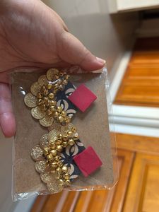 Fabric Ghungroo Earrings