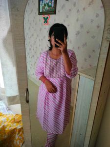 Pink &amp; White Kurta Set🌸