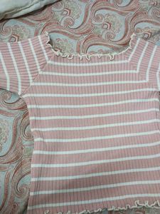 Striped Off-Shoulder Crop Top