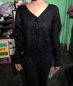 Sparkly Black Cardigan Combo