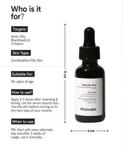 Minimalist 2% Salicylic Acid Face Serum.
