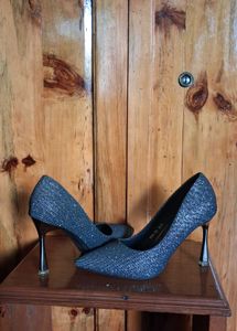 Sparkly Pointed-Toe Heels