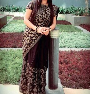 Ready to wear Elegant Black Saree