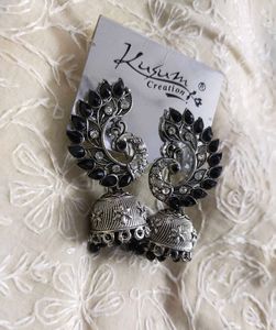 Peacock Jhumka Earrings