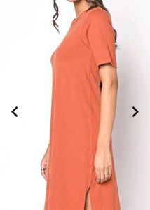 Only Cotton Tshirt Dress With Side Slit