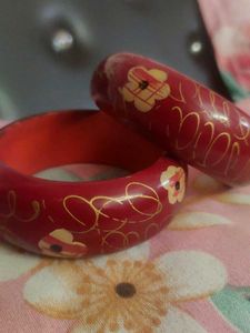 Red & Gold Bangle Set