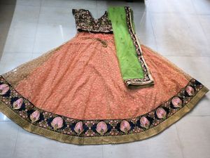 Elegant Peach Lehenga Choli Set