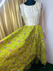 Unique Green Patterned Dress