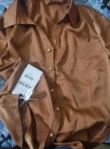 oversized brown shirt