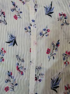 Floral White Shirt UK Classic 38