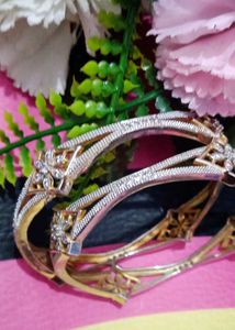 Gold &amp; Crystal Bangle Set