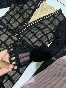Deep Neck Party Dress