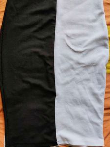 Black &amp; White Colorblock Long Sleeve Dress