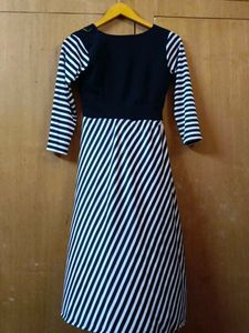 Striped Fit &amp; Flare Dress