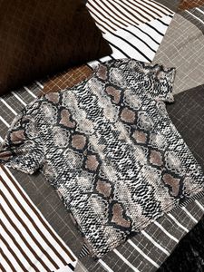 Snakeskin Print Top