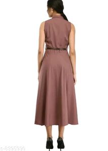 Vintage Style Belted Midi Dress