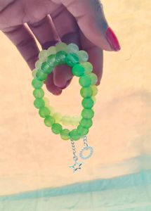 Green &amp; Yellow Beaded Bracelet🌈💛💚🎁